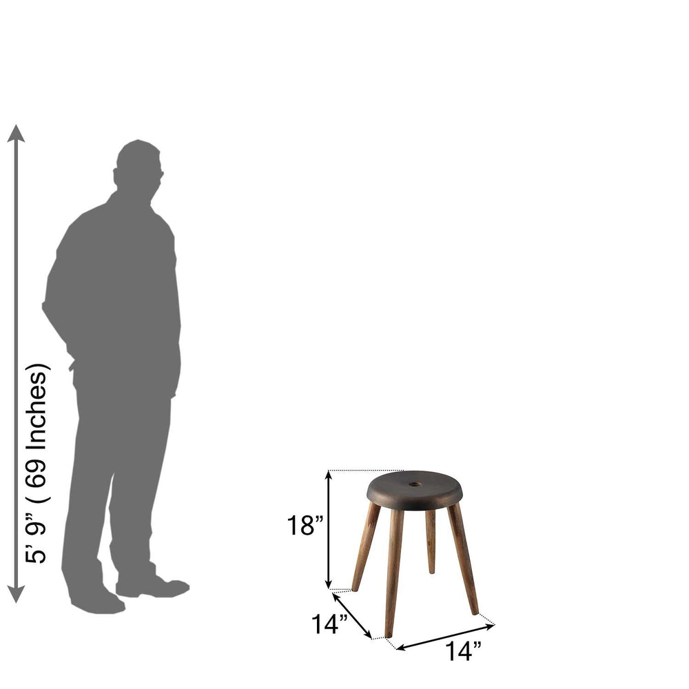 Round Metal & Wood Stool Round Metal & Wood Stool