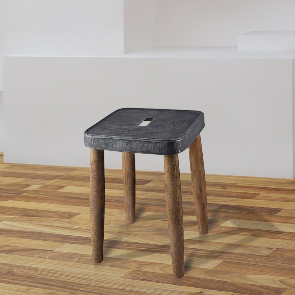 Square Stool With Metal Top Square Stool With Metal Top