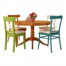 Round Dining Table With Colorful Chairs Round Dining Table With Colorful Chairs
