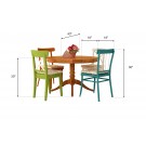 Round Dining Table With Colorful Chairs Round Dining Table With Colorful Chairs