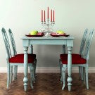 4 Seater Dining Set: Antique Blue 4 Seater Dining Set: Antique Blue