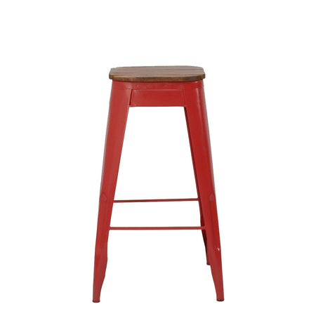 Multicoloured Bar Stool: Red