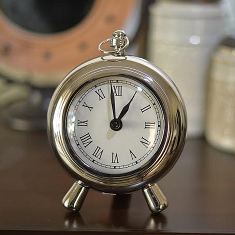 Silver Desk Clock