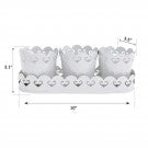 Planters With Tray: White Planters With Tray: White