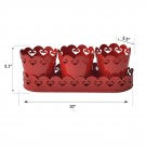 Planters With Tray: Red Planters With Tray: Red