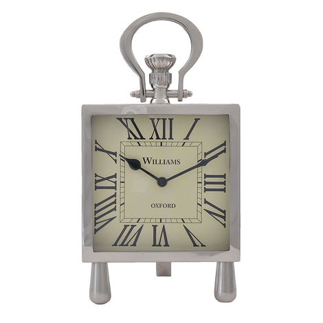 Nickel Finish Desk Clock
