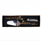 Gold Twigs Cake Picker & Knife: Silver & Gold Gold Twigs Cake Picker & Knife: Silver & Gold
