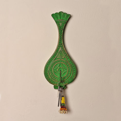 Wood Hook/ Hanger: Green