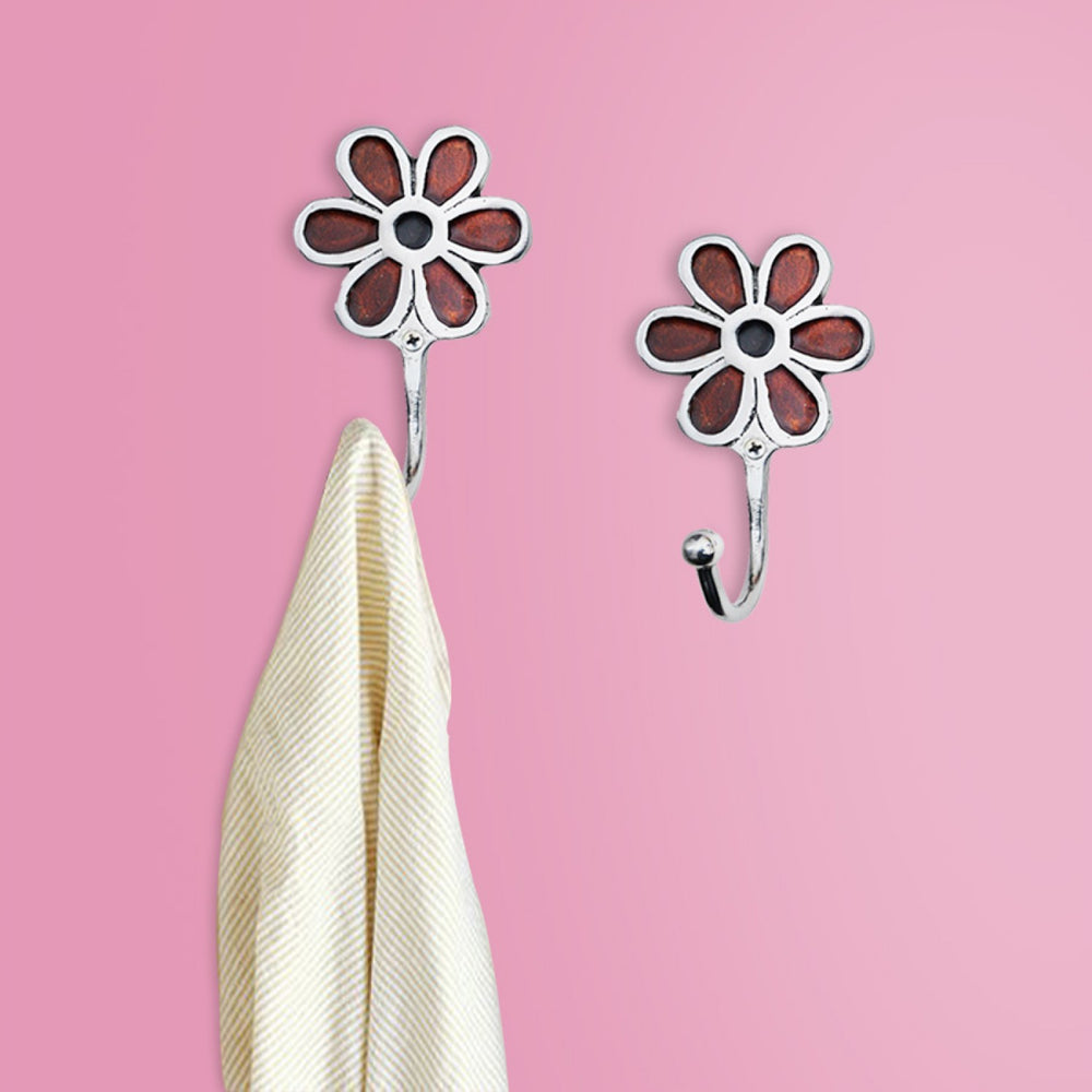 Orange Flower Hooks (Set Of 2) Orange Flower Hooks (Set Of 2)