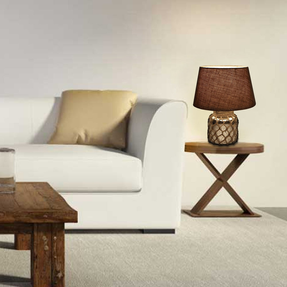 Gold Lamp With Jute Decorative Gold Lamp With Jute Decorative