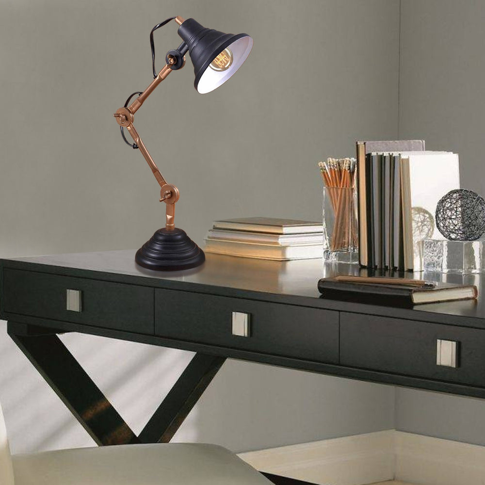 Desk Lamp: Black & Gold Desk Lamp: Black & Gold