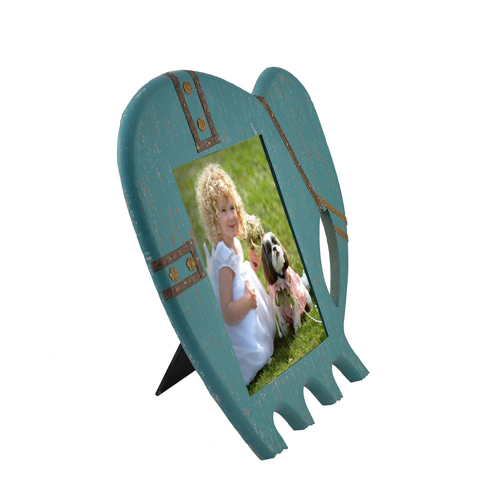 Elephant Photo Frame: Azure, 6 X 8 Elephant Photo Frame: Azure, 6 X 8