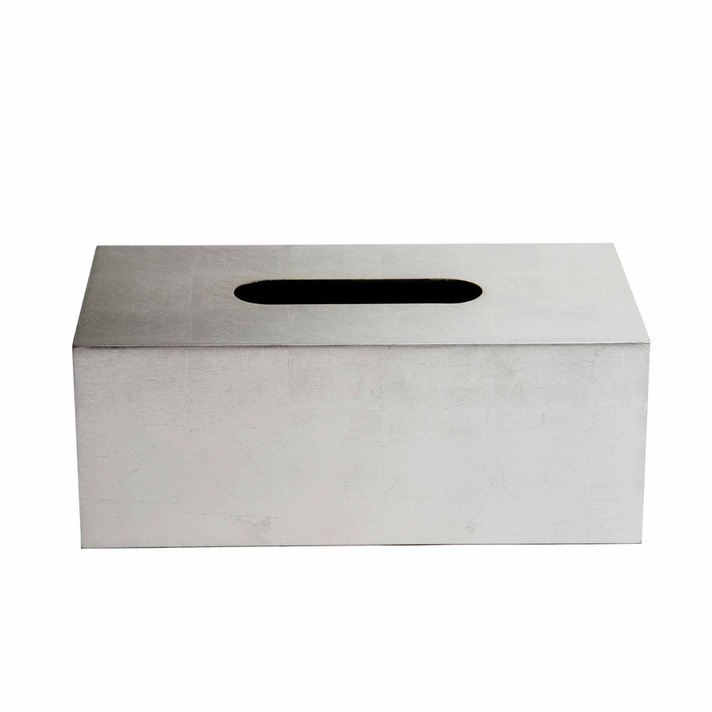 Lacquer Tissue Box: Silver Lacquer Tissue Box: Silver