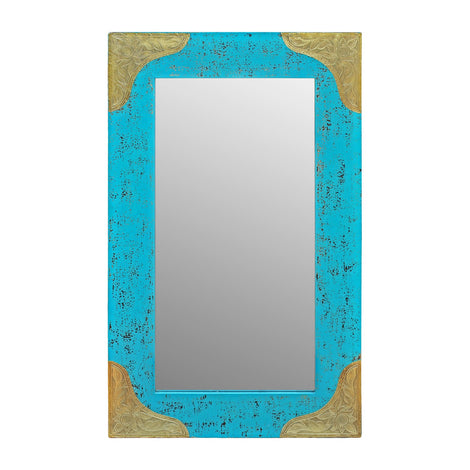 Vintage Aqua Mirror