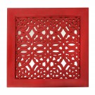 Fretwork Wall Art: Red (Set Of 3) Fretwork Wall Art: Red (Set Of 3)