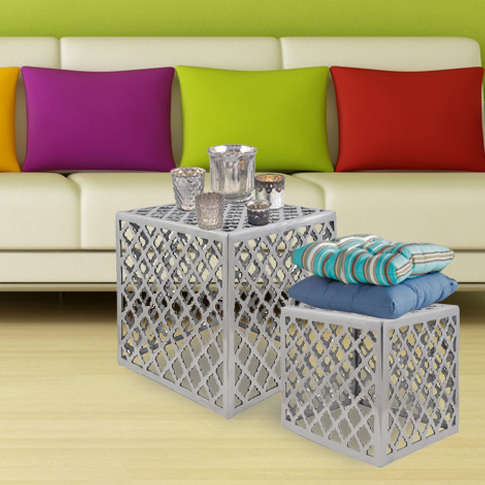 Cube Aluminum Table Set Cube Aluminum Table Set