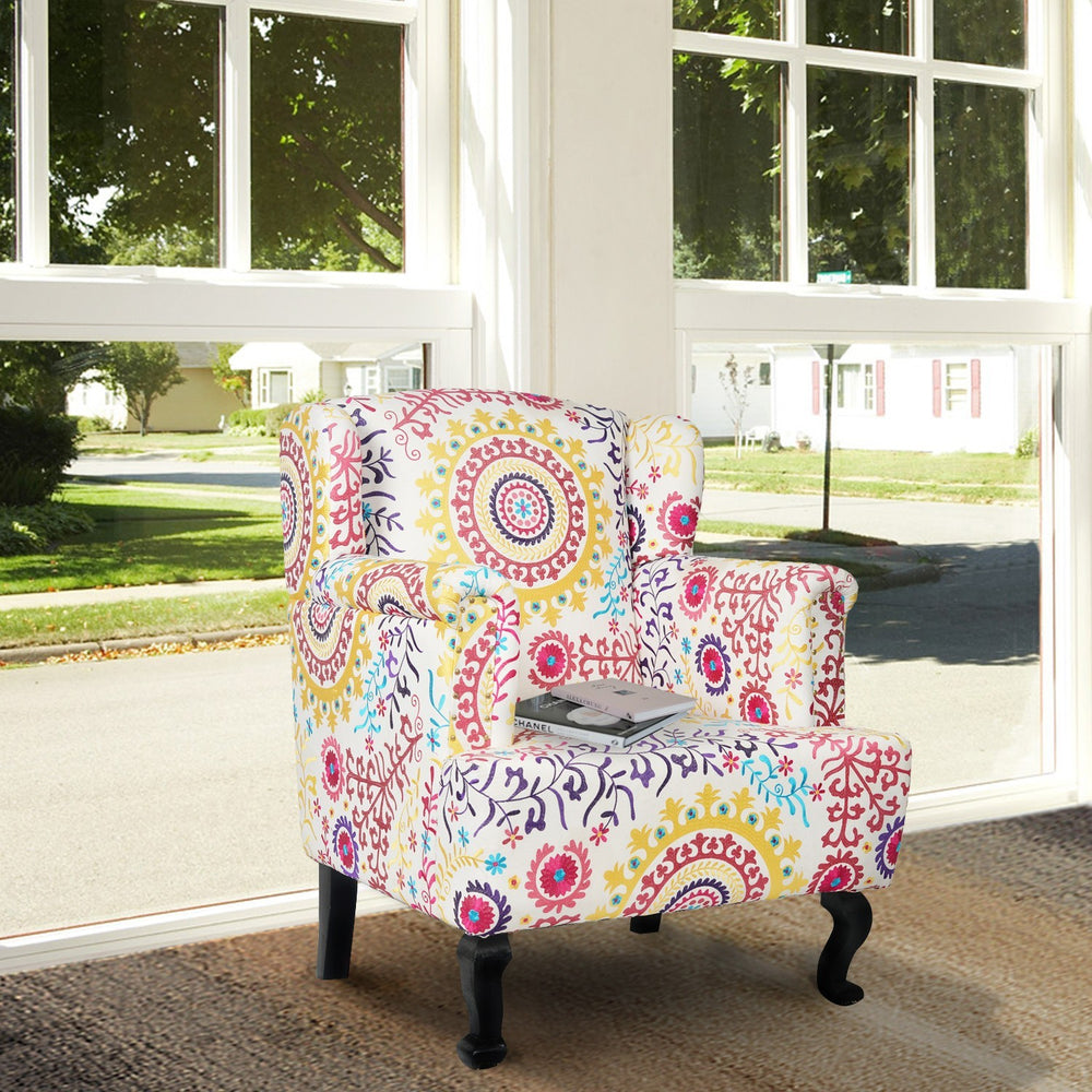Embroidered Wing Chair Embroidered Wing Chair