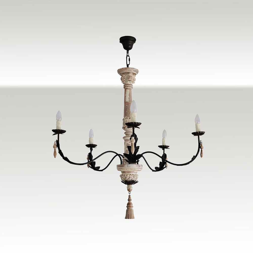 Wood & Metal Chandelier Wood & Metal Chandelier