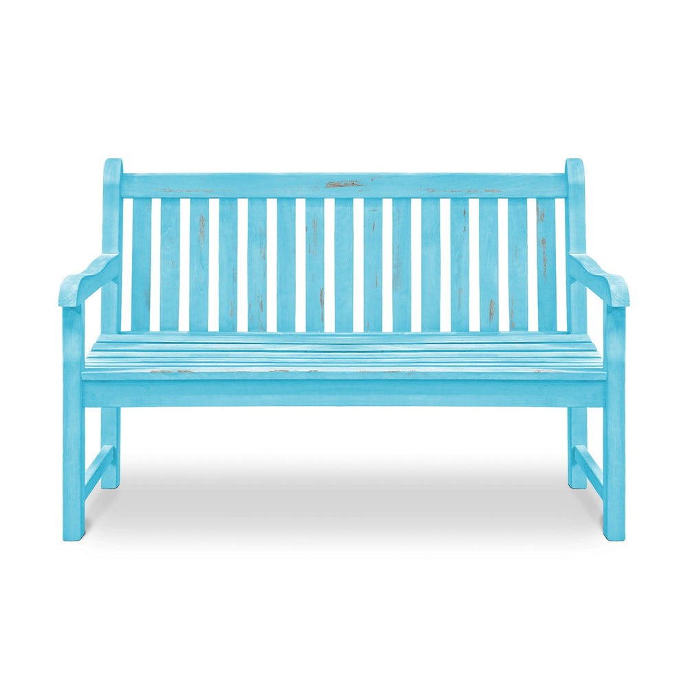 Wooden Bench: Antique Blue Wooden Bench: Antique Blue