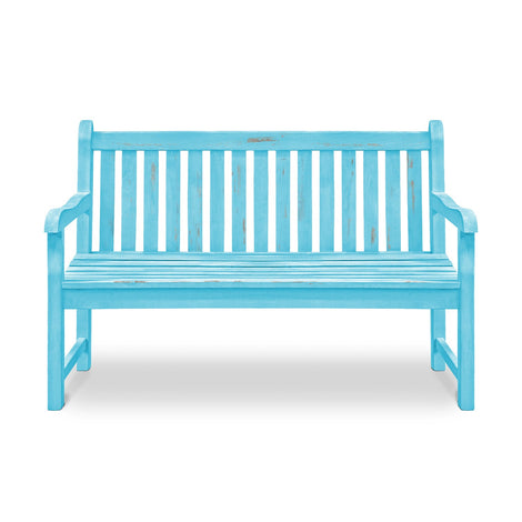 Wooden Bench: Antique Blue