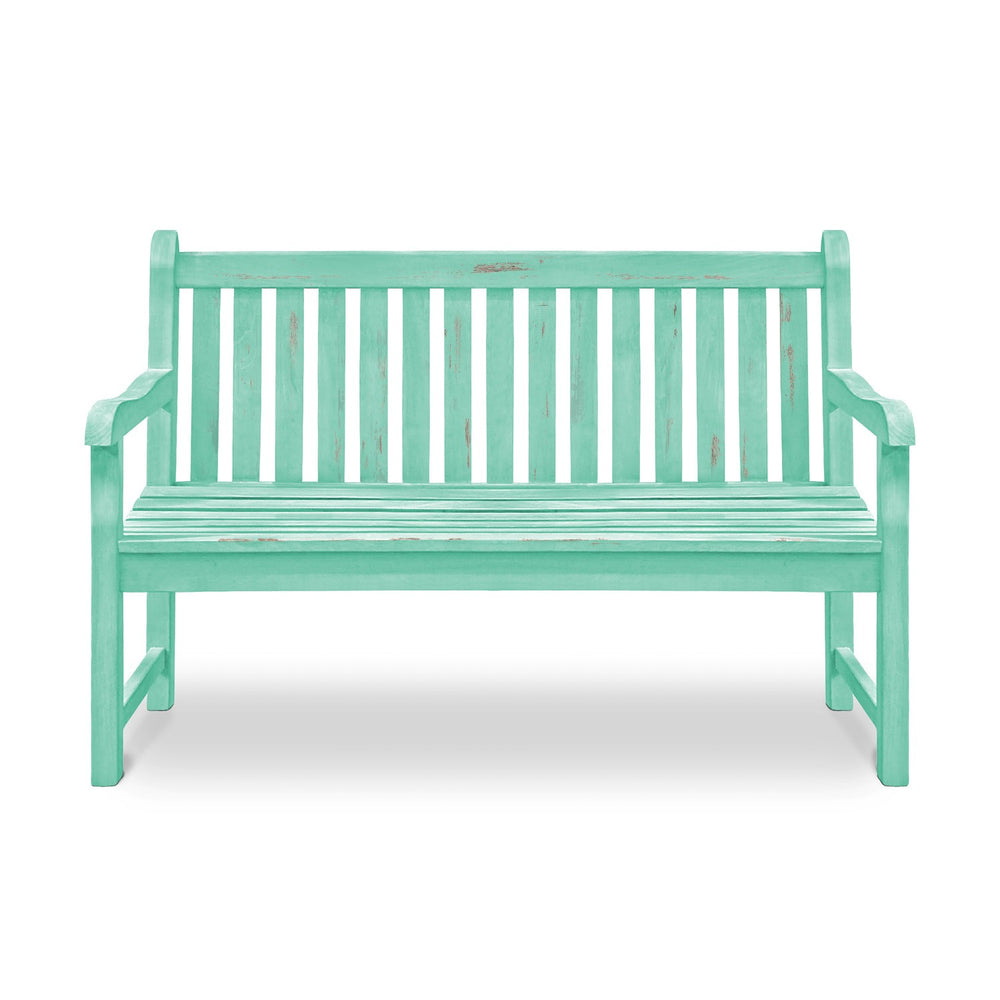 Wooden Bench: Antique Turquoise Wooden Bench: Antique Turquoise