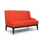 Alexa 2 Seater Sofa: Orange, Fabric