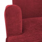 Blanc Antique 3 Seater Sofa: Maroon, Fabric