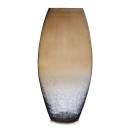 Crackled Oval Glass Vase