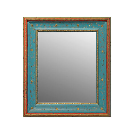 Distressed Aqua Mirror