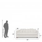 Emelia 3 Seater Sofa: Ivory, Fabric