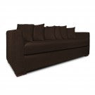 Emelia 3 Seater Sofa: Dark Brown, Fabric