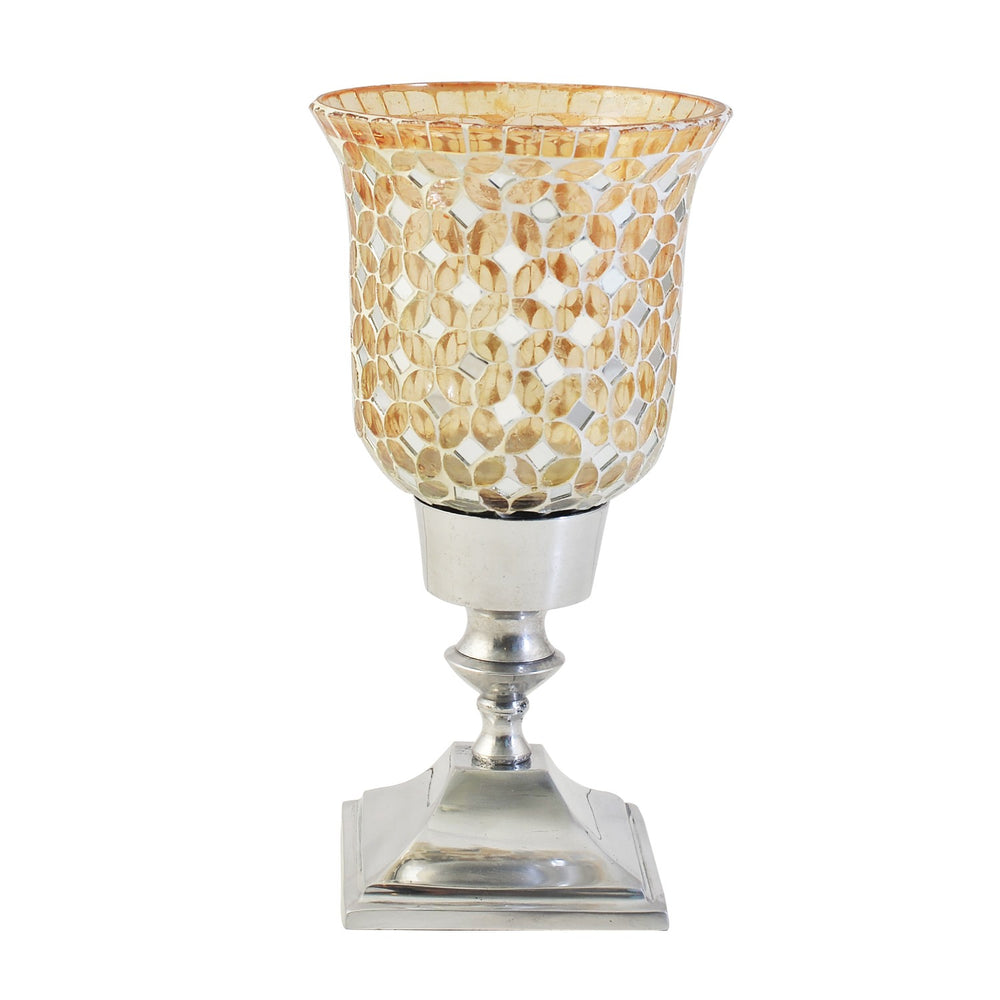 Gold Mosaic Candle Holder