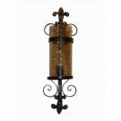 Gold Luster Hammered Glass Wall Light