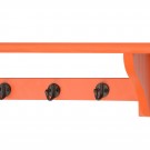 Orange Shelf With Hooks