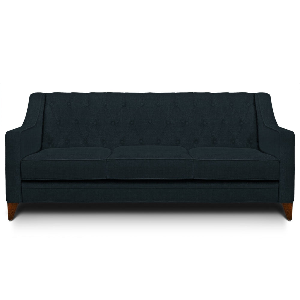 Long Harriet 3 Seater Sofa: Aegean Blue, Fabric