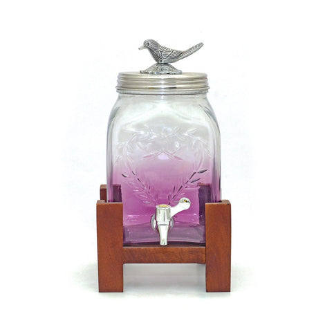 Crimson Mason Jar Glass Dispenser