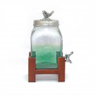 Sea Green Mason Jar Glass Dispenser