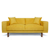 Modern Wide Arm Sofa: Canary Yellow