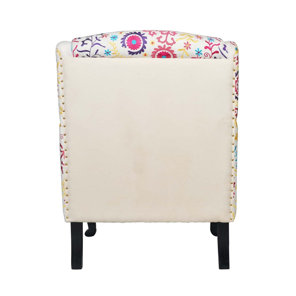 Embroidered Wing Chair