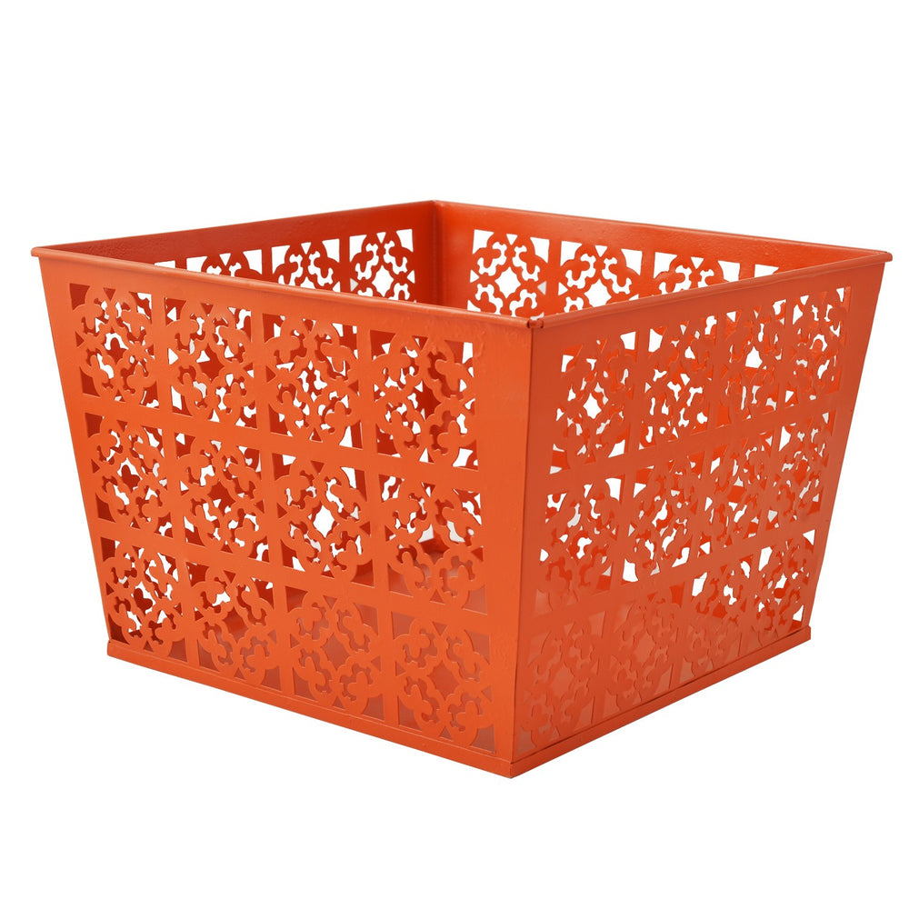 Orange Cutwork Basket