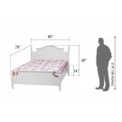 Montpelier White Bed, Queen Size