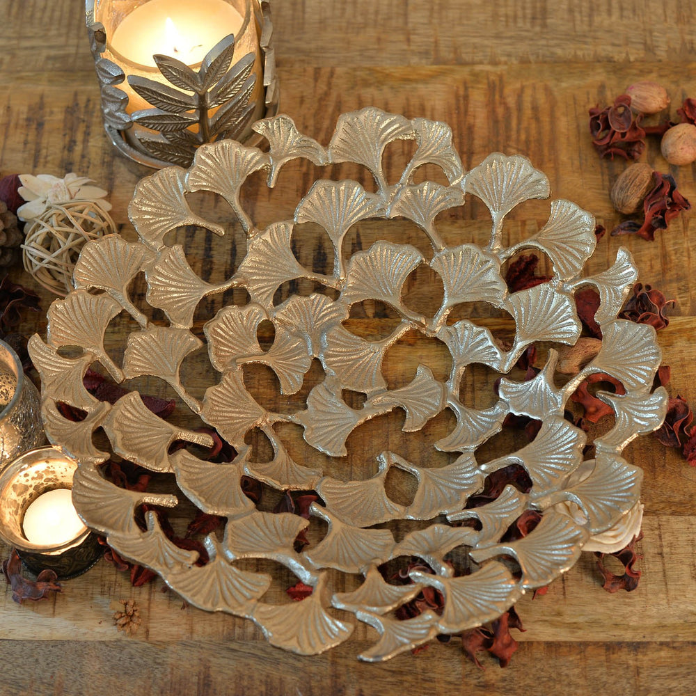 Ginkgo Leaf Round Platter