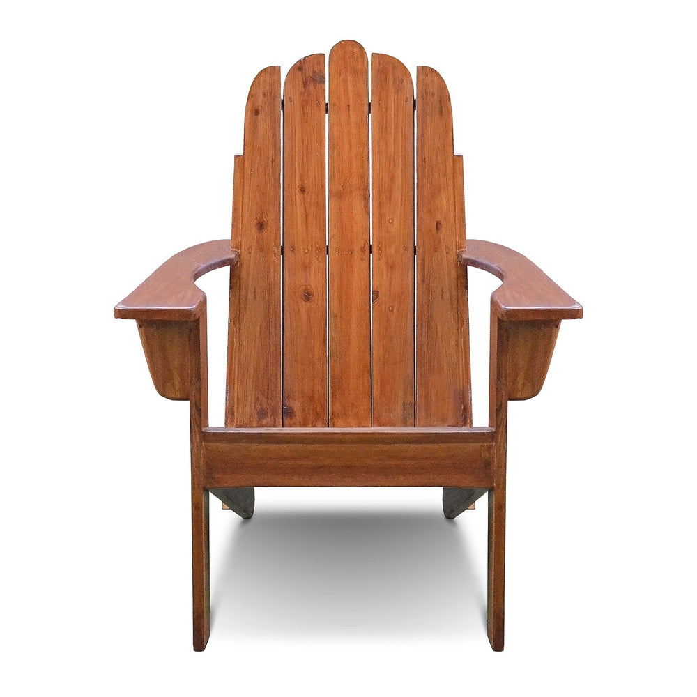 Slated Back Chair: Brown