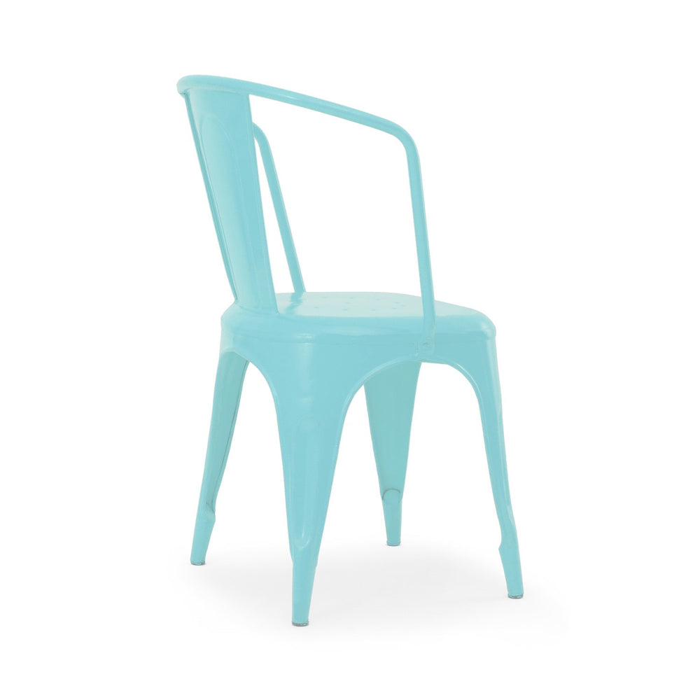 Tolix Wide Back Chair: Light Blue