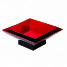 Red Square Bamboo Serving Platter (Set Of 2)