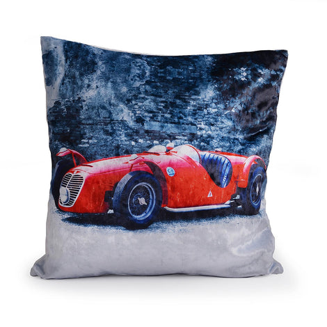 Red Car Print Cushion Cover