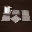 Brass Coasters: Silver Finish (Set Of 6)