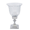 Clear Diamond Glass Hurricane Candle Holder