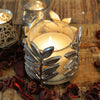 Leaf Shaped Tea Light Holder With Wax