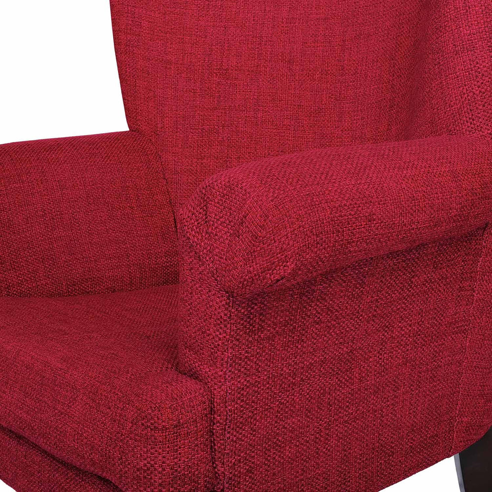 Wingback Armchair: Red